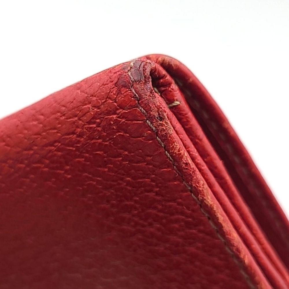 Salvatore Ferragamo Gancini bifold red leather wallet - Picture 6 of 16